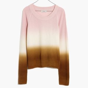 ⬇️ Madewell Dip-Dye Cashmere Shrunken Sweatshirt Size L